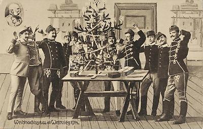 Weihnachtsgruss im Weltkrieg 1914, © IMAGNO/Archiv Jontes