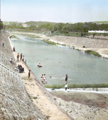 Retentionsbecken am Wienfluss im Bezirk Penzing, © IMAGNO/Öst. Volkshochschularchiv