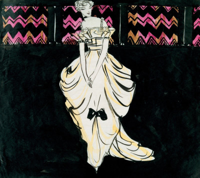 Abendkleid. Entwurf für die Wiener Werkstätte, © IMAGNO/Austrian Archives