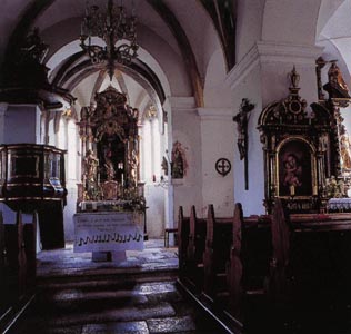 Innenansicht der Kirche in Pichl-Großdorf