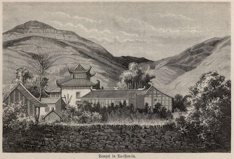 Illustration Tempel in Ta-tsien-lu