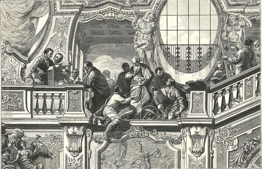 Illustration Kuppelmalerei Hofbibliothek