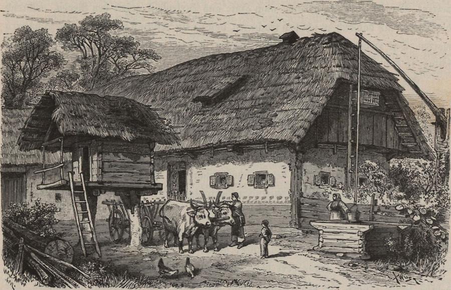 Illustration Slovenisches Bauernhaus