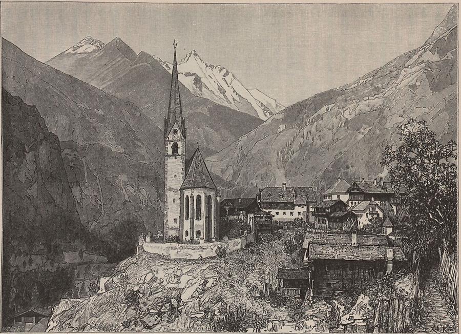 Illustration Heiligenblut mit Glockner