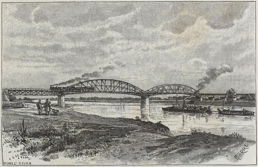 Illustration Eisenbahnbrücke bei Szolnok