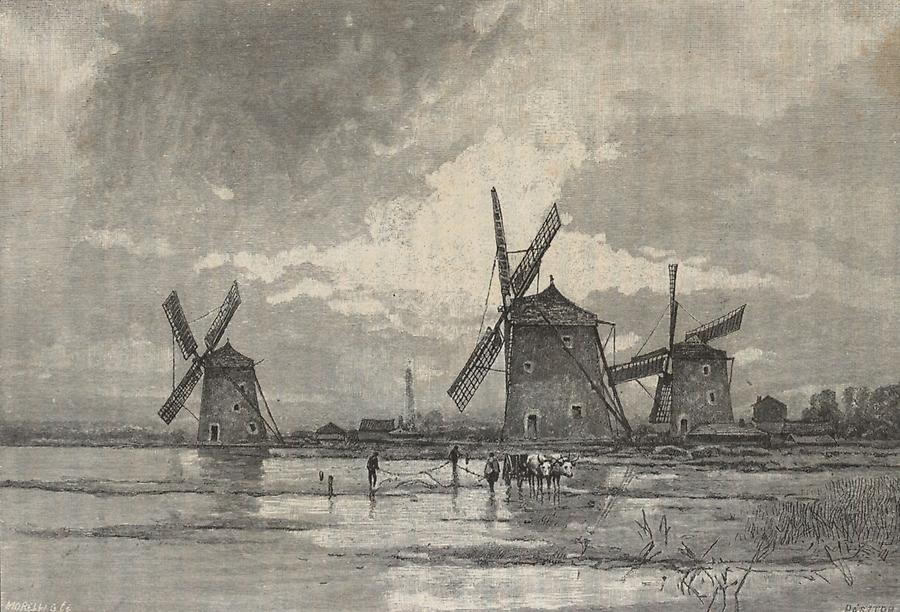 Illustration Windmühlen bei Felegyhaza