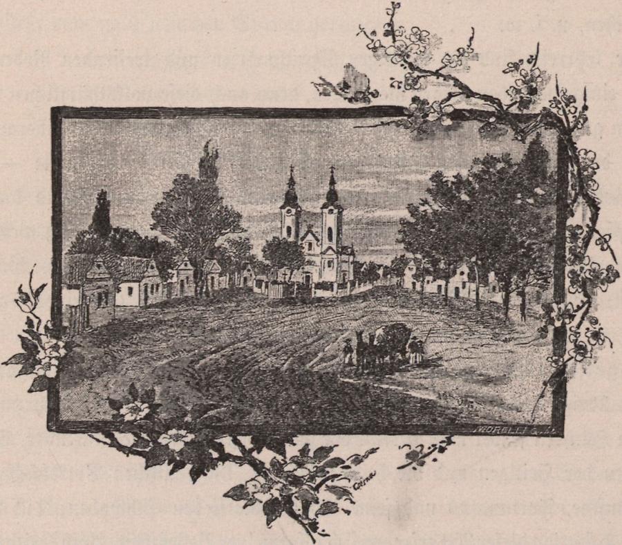 Illustration Kirchenplatz zu Sändorhäza