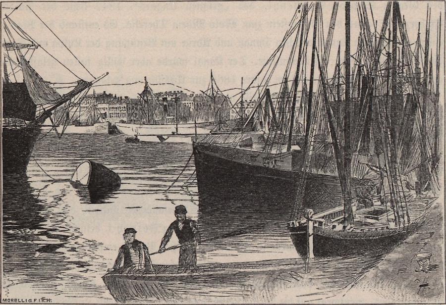 Illustration Hafen von Fiume