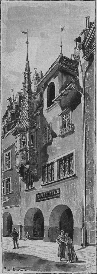 Illustration Gotisches Haus in Feldkirch