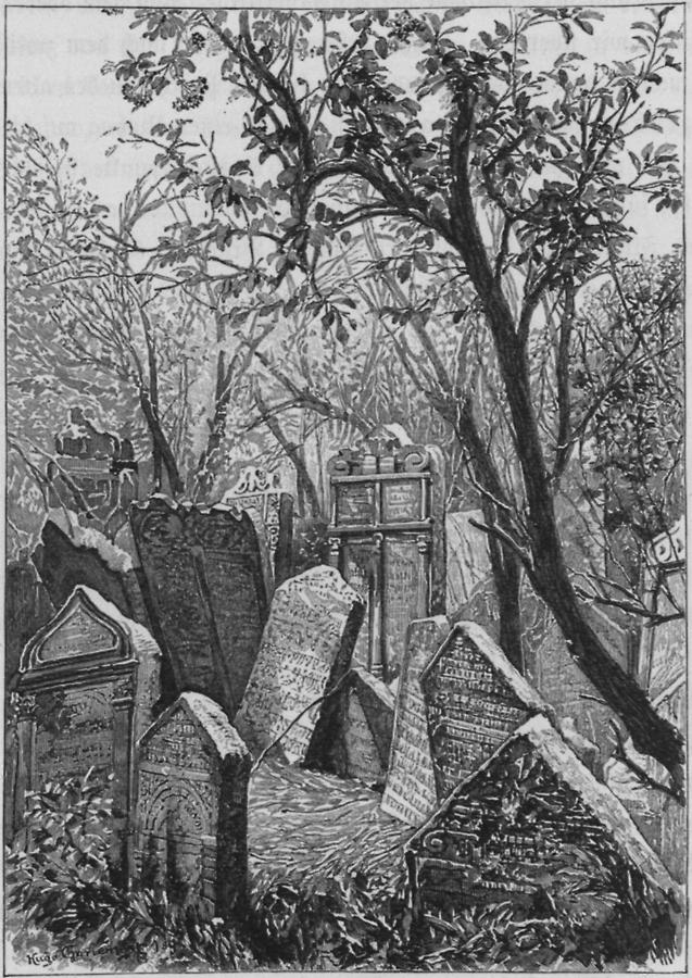 Illustration Alter Judenfriedhof in Prag