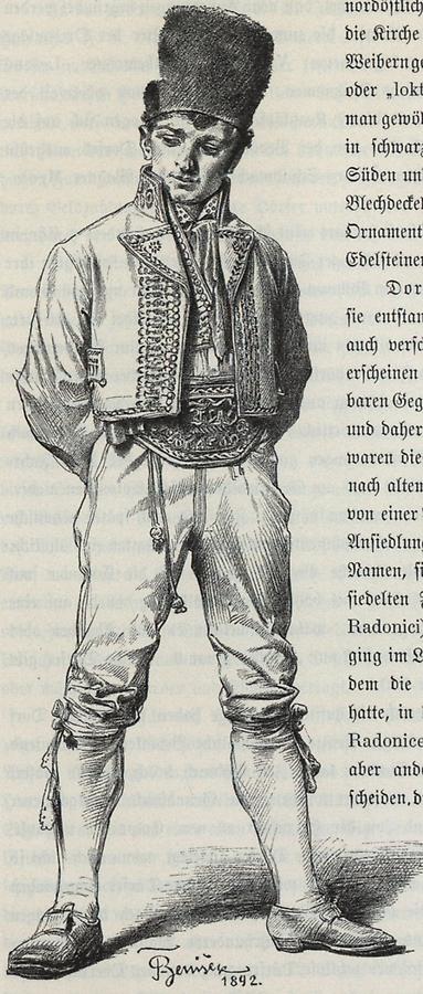 Illustration Tracht aus dem östlichen Böhmen