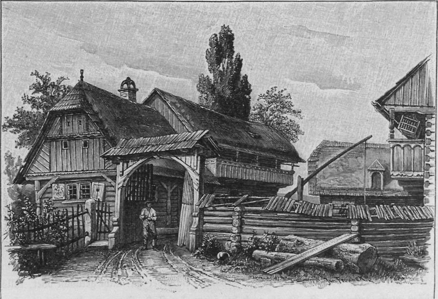 Illustration Holzgebäude bei Turnau