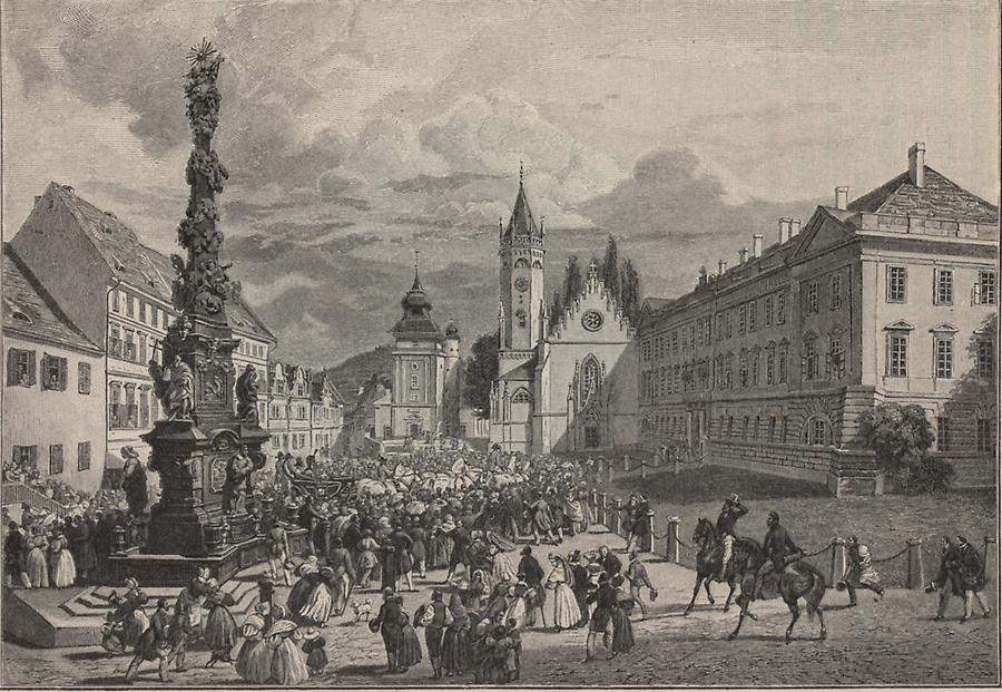 Illustration Kaiser Franz in Teplitz