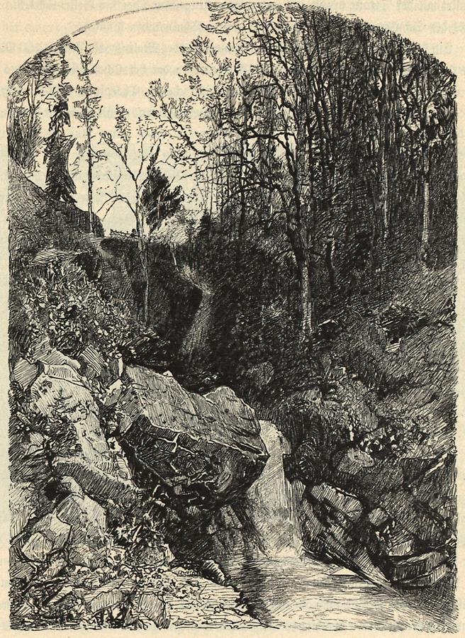 Illustration Wasserfall der Weißen Weichsel