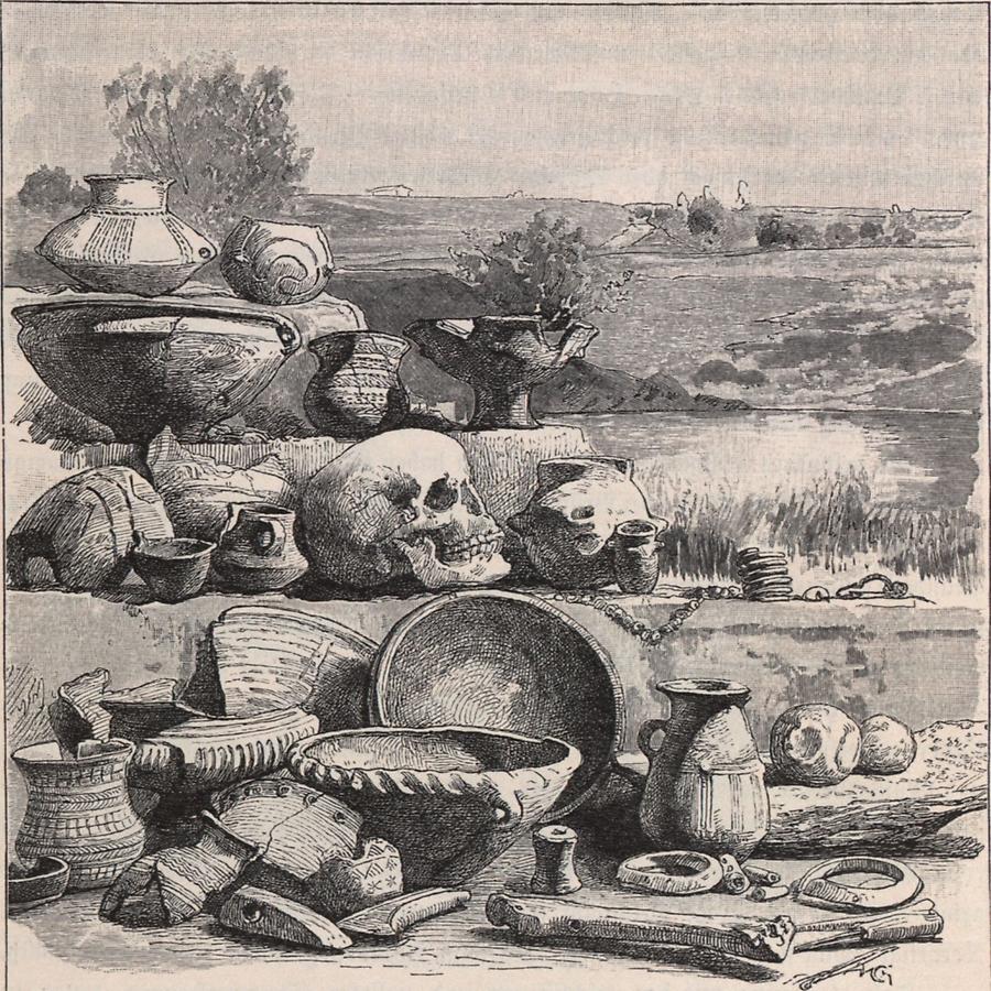 Illustration Gräberfunde bei Kromau