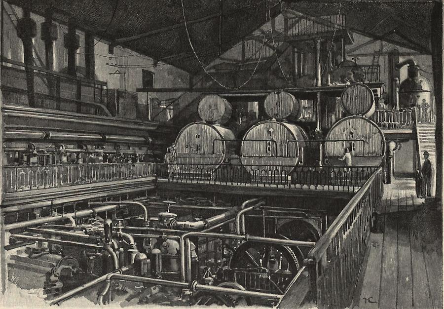 Illustration Sudsaal der Zuckerfabrik