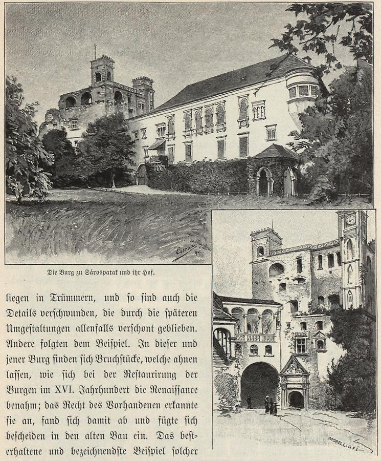 Illustration Burg zu Sarospatak