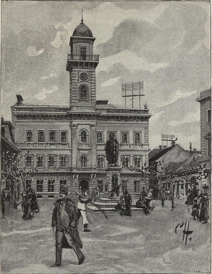 Illustration Rathaus in Komorn