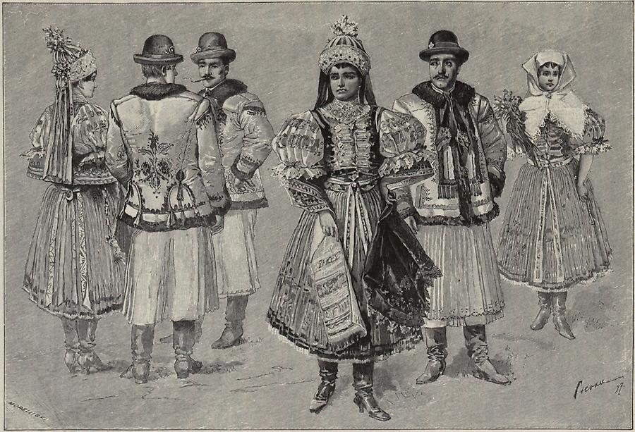 Illustration Slovakische Tracht