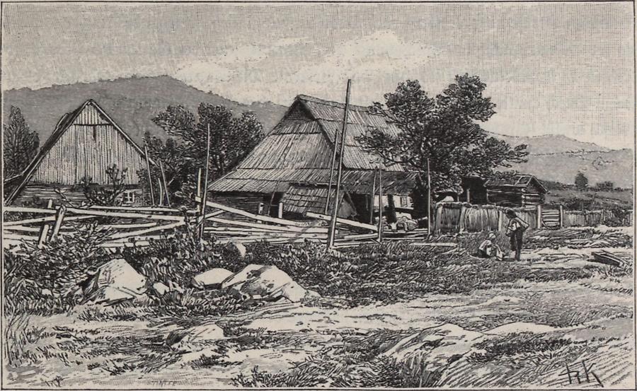 Illustration Bauernhaus in Kolomea
