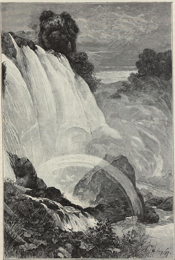 Illustration Wasserfall bei Jajce