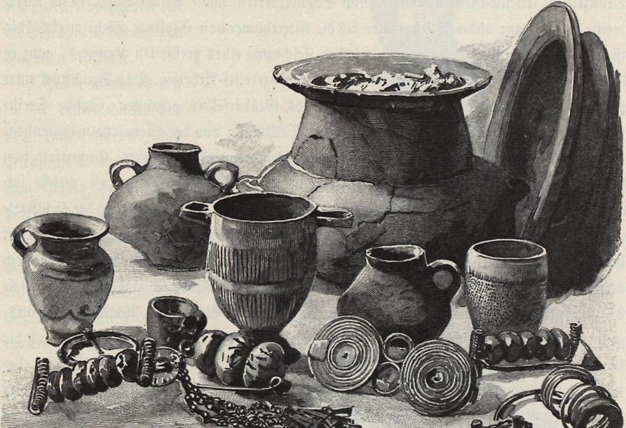 Illustration Gräberfunde aus Jezerine