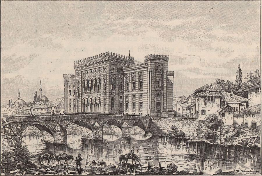 Illustration Rathaus in Sarajevo
