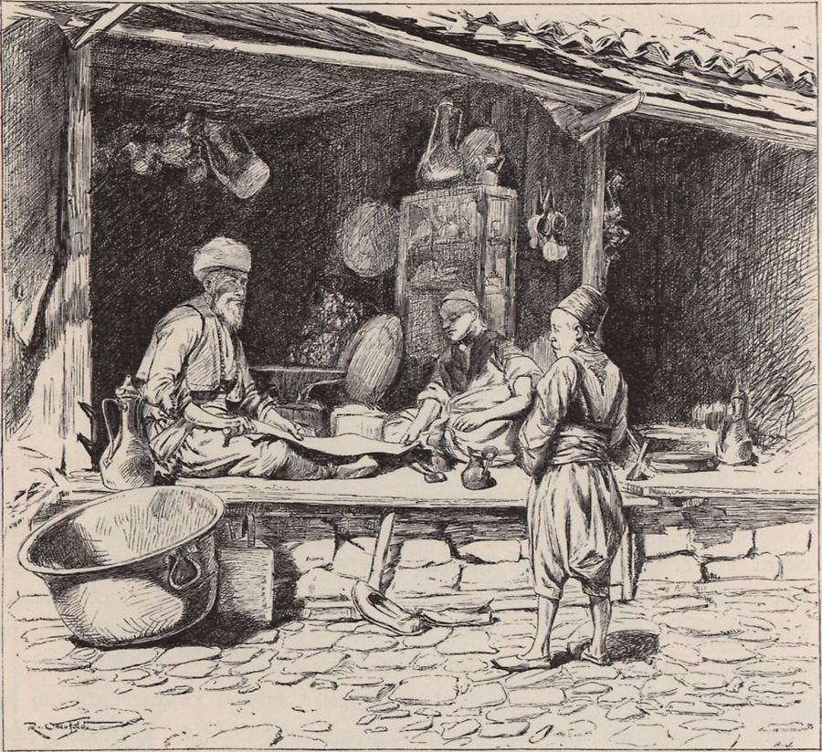 Illustration Kupferschmied in Mostar