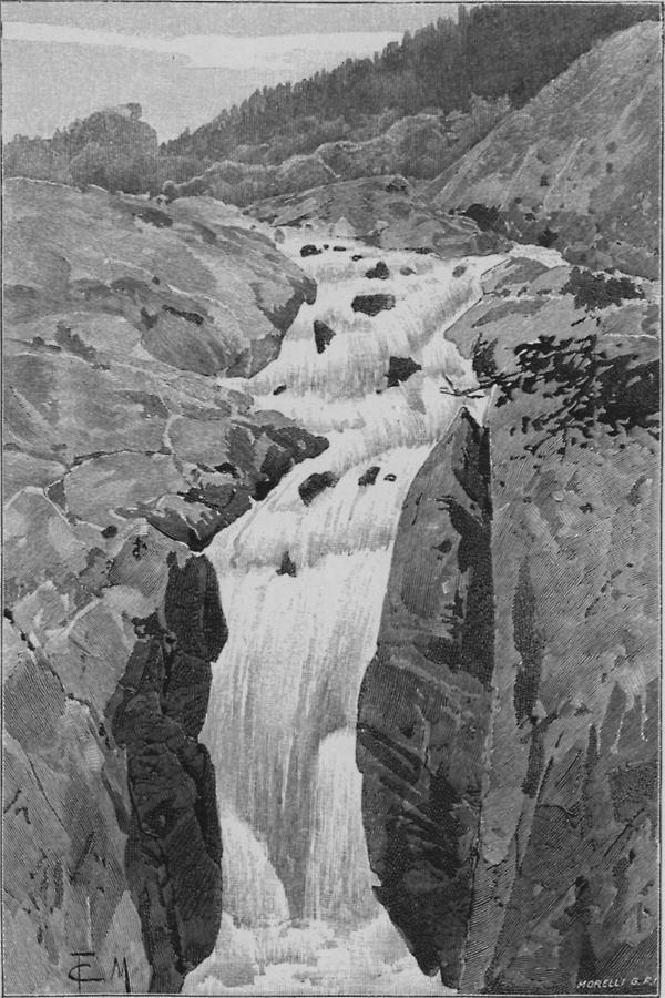 Illustration Wasserfall Zeleni vir