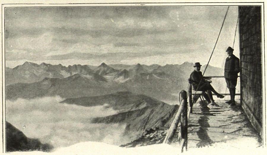 Illustration Erzherzog Johann-Hütte gegen Schobergruppe