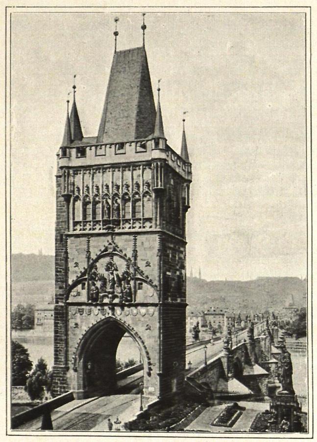 Illustration Prag: Altstädter Turm an der Karlsbrücke