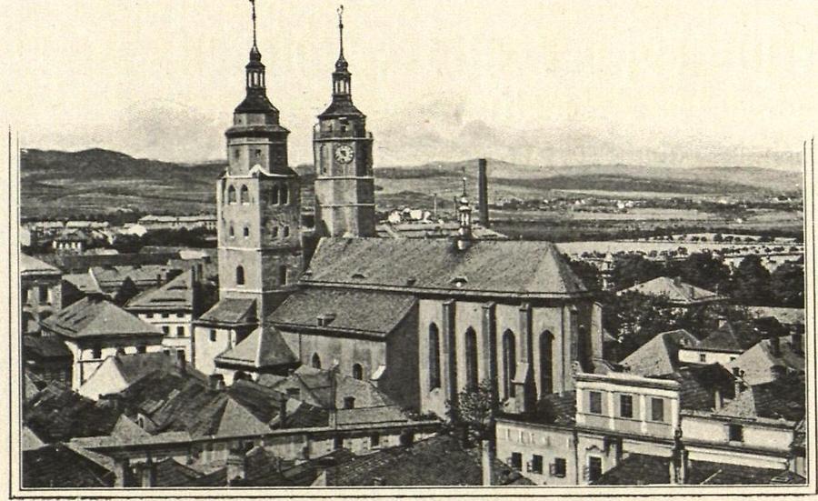 Illustration Jägerndorf mit Pfarrkirche