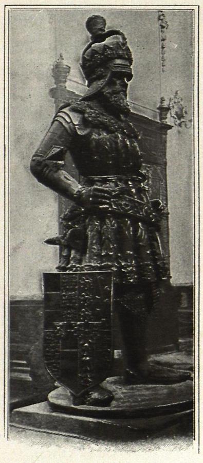 Illustration Figur vom Grabmale Kaiser Maximilian I in der Hofkirche zu Innsbruck