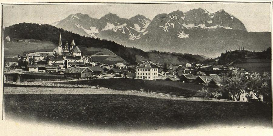 Illustration Kitzbühel gegen das Kaisergebirge
