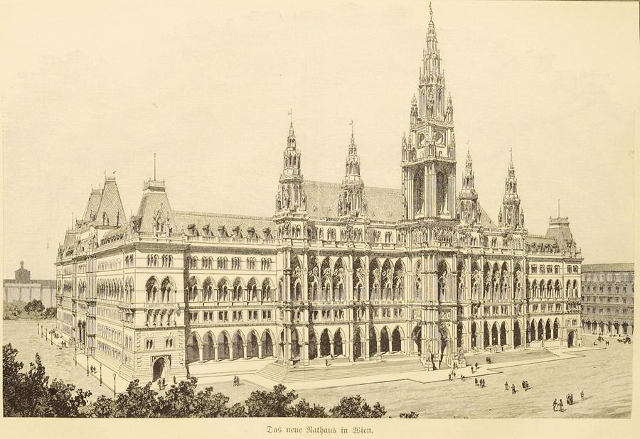 Illustration Das neue Rathaus in Wien