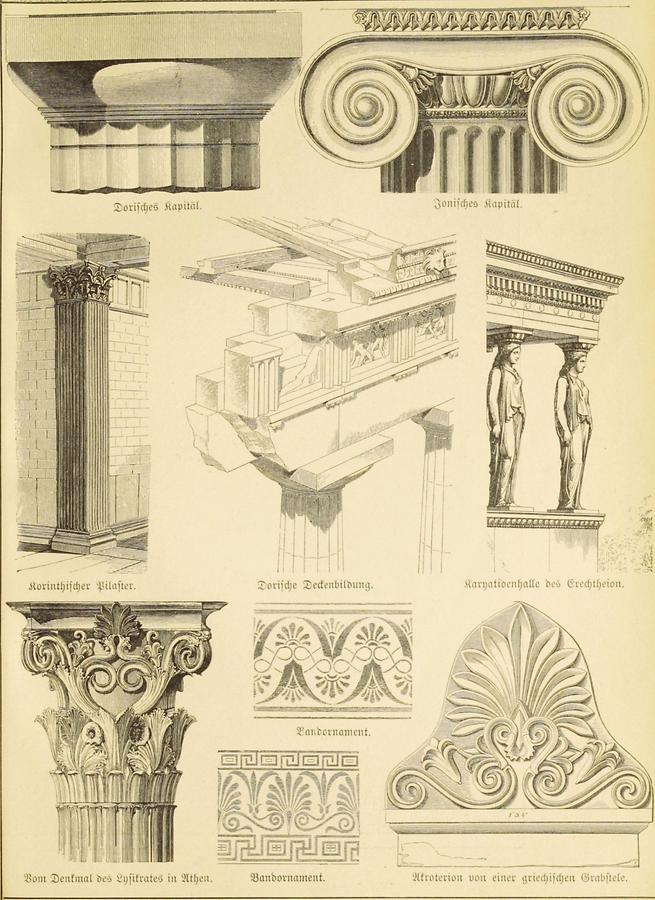 Illustration Griechische Architektur