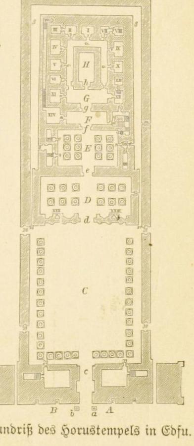 Illustration Horustempel in Edfu - Grundriss