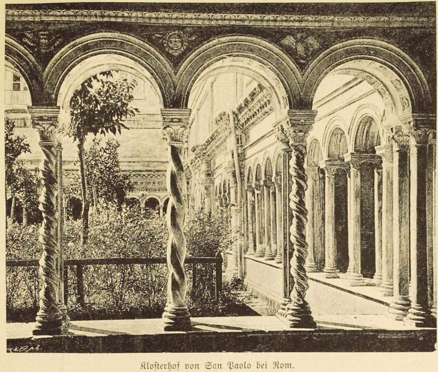 Illustration Klosterhof von San Paolo bei Rom