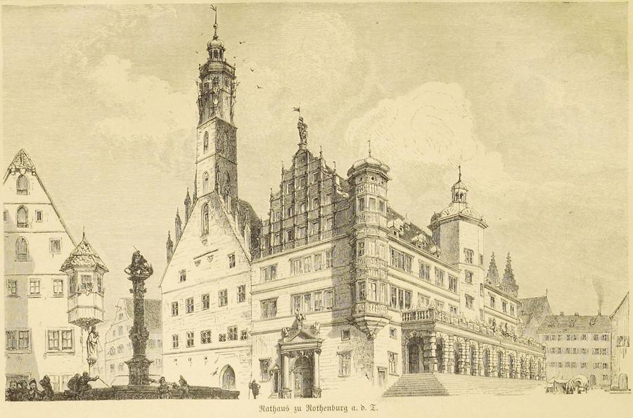 Illustration Rathaus zu Rothenburg a.d.T