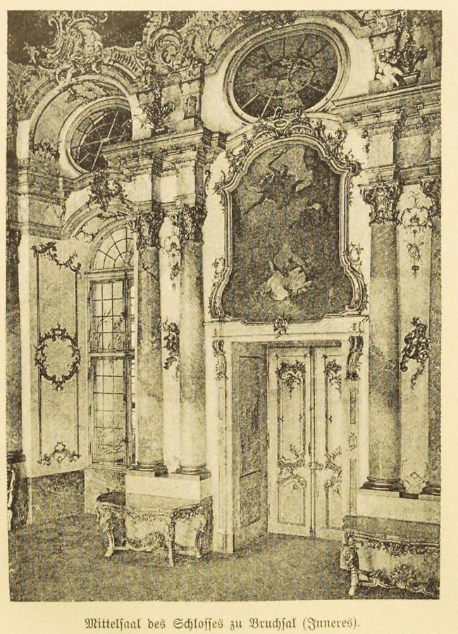 Illustration Mittelsaal des Schlosses zu Bruchsal