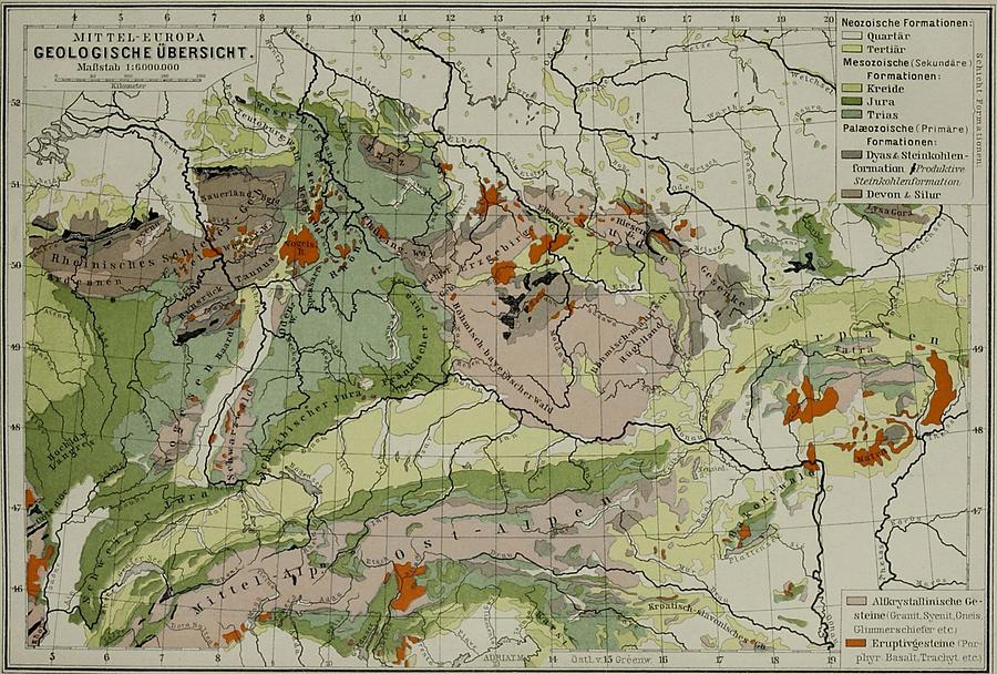 Illustration Deutschland: Geologische Übersicht