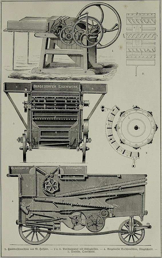 Illustration Dreschmaschine