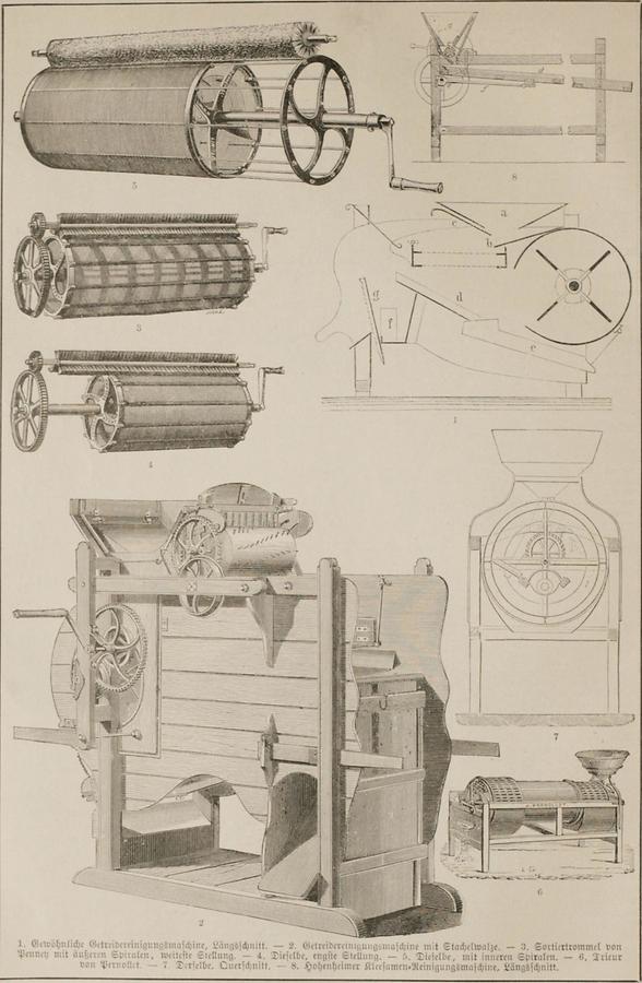 Illustration Getreidereinigungsmaschinen