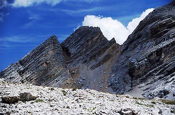 Schichtung der LaVarella, Dolomiten, 1998