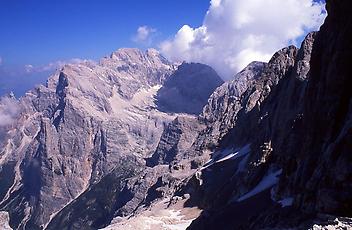 Blick zur Civetta vom Angelini-Band, 1990