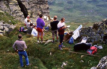 Vor der Gipfelmesse, Kitzbühler Alpen, 1989