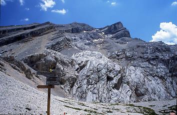 Blick zur LaVarella, Dolomiten, 1998