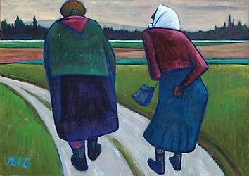 Werner Berg, Zwei Frauen unterwegs, 1974