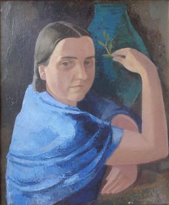 Christine Busta, Ölbild von Rudolf Pleban, 1942