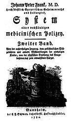 Medicinischen Polizey - Titelblatt